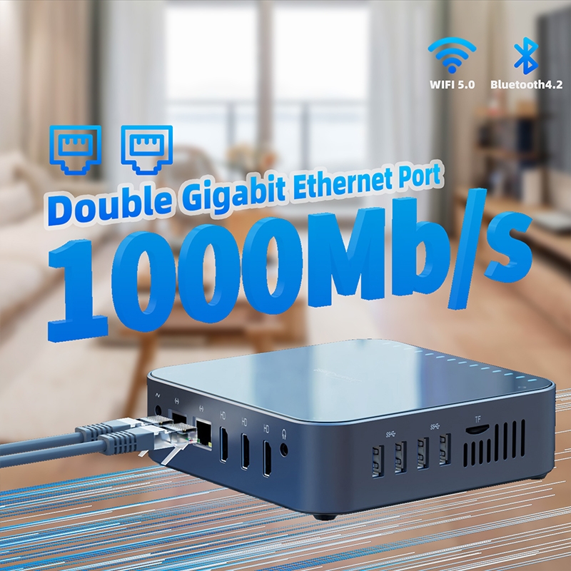 DreamQuest Mini PC, 8GB DDR3 128GB EMMC Windows 10 Pro(64-bit) Mini ...